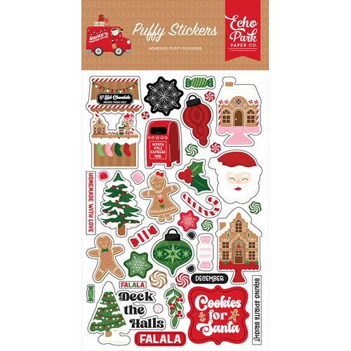 Echo Park - Santa's Christmas Delivery Collection - Puffy Stickers